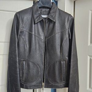 Wilson's Leather Brown Leather Jacket, Women's tailored cut